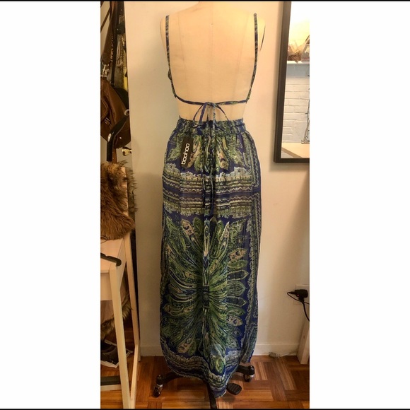 Scarf Print Cut Out Maxi Beach Dress - Picture 6 of 6